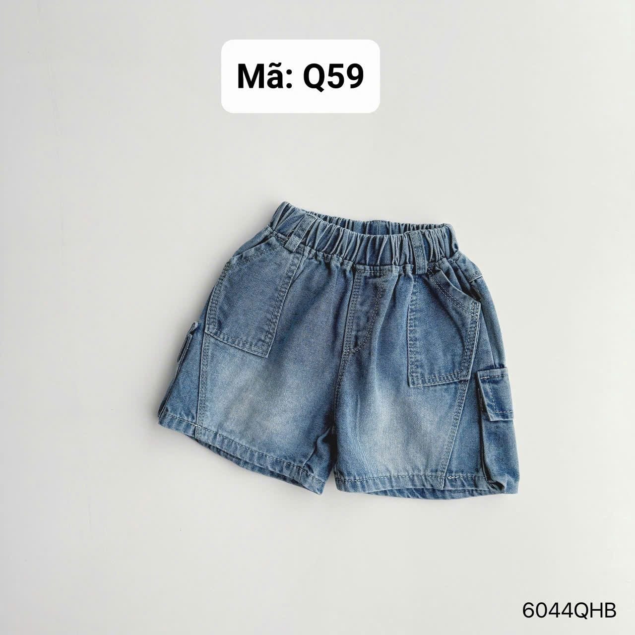  Q59 _ Quần short jean cho bé túi hộp wax màu chất jean mềm mại co giãn nhẹ_ Beekids 