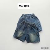  Q59 _ Quần short jean cho bé túi hộp wax màu chất jean mềm mại co giãn nhẹ_ Beekids 