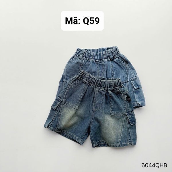  Q59 _ Quần short jean cho bé túi hộp wax màu chất jean mềm mại co giãn nhẹ_ Beekids 
