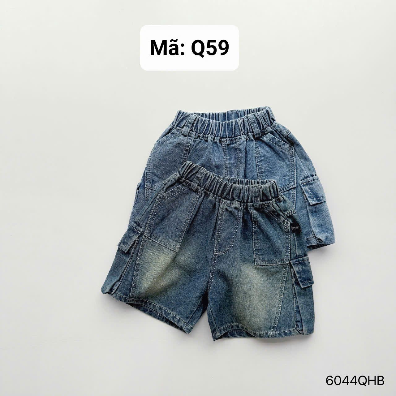  Q59 _ Quần short jean cho bé túi hộp wax màu chất jean mềm mại co giãn nhẹ_ Beekids 