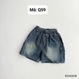  Q59 _ Quần short jean cho bé túi hộp wax màu chất jean mềm mại co giãn nhẹ_ Beekids 