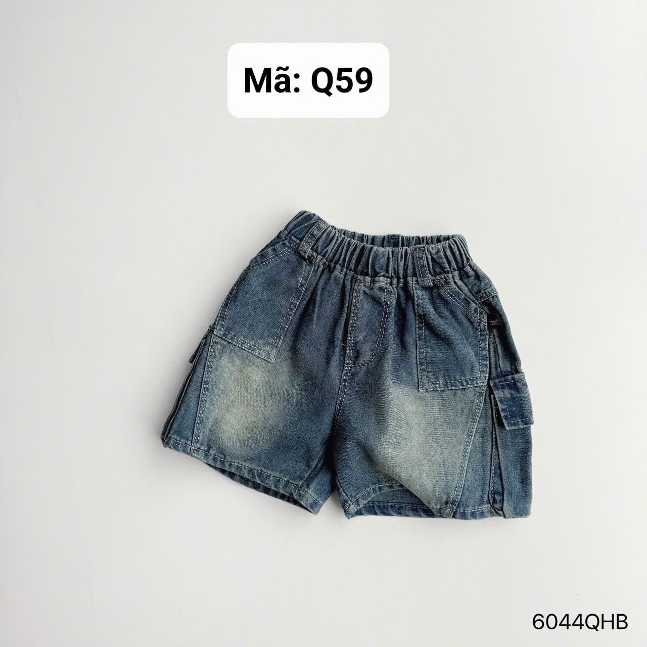  Q59 _ Quần short jean cho bé túi hộp wax màu chất jean mềm mại co giãn nhẹ_ Beekids 