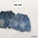  Q59 _ Quần short jean cho bé túi hộp wax màu chất jean mềm mại co giãn nhẹ_ Beekids 