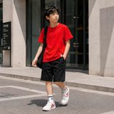  A70 _ Áo thun trơn cho bé và gia đình chất cotton 4 chiều mềm mịn mát _ Beekids 