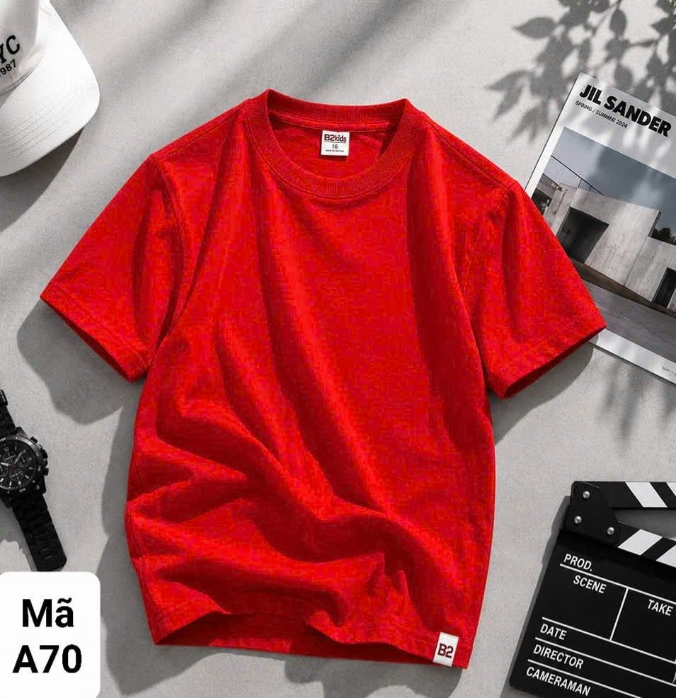  A70 _ Áo thun trơn cho bé và gia đình chất cotton 4 chiều mềm mịn mát _ Beekids 