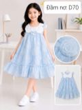  D70 _ Đầm bé gái chữ A đuôi cá nhúng bèo chất tơ mềm mại xinh xắn  _ Beekids 