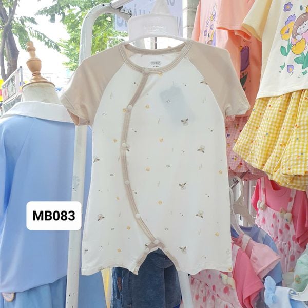 MB083 _ Bộ bodysuit cho bé từ 3-9M chất bamboo mềm mát _ Beekids 