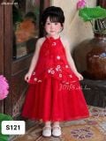  S121 _ Set áo cổ yếm phối chân váy đẹp xỉu cho bé mặc lễ tiệc _ Beekids 