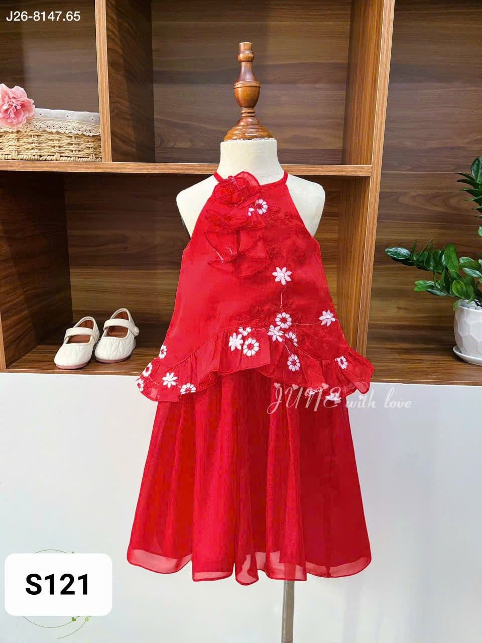  S121 _ Set áo cổ yếm phối chân váy đẹp xỉu cho bé mặc lễ tiệc _ Beekids 