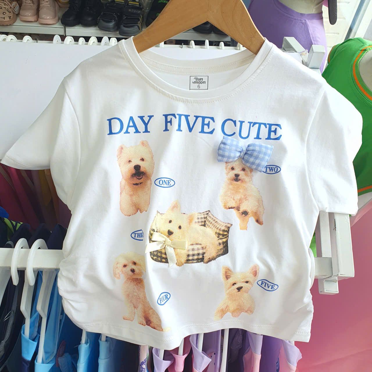  S104 _ Set váy bé gái phối ren mềm mại họa tiết dễ thương _ Beekids 
