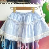  S104 _ Set váy bé gái phối ren mềm mại họa tiết dễ thương _ Beekids 