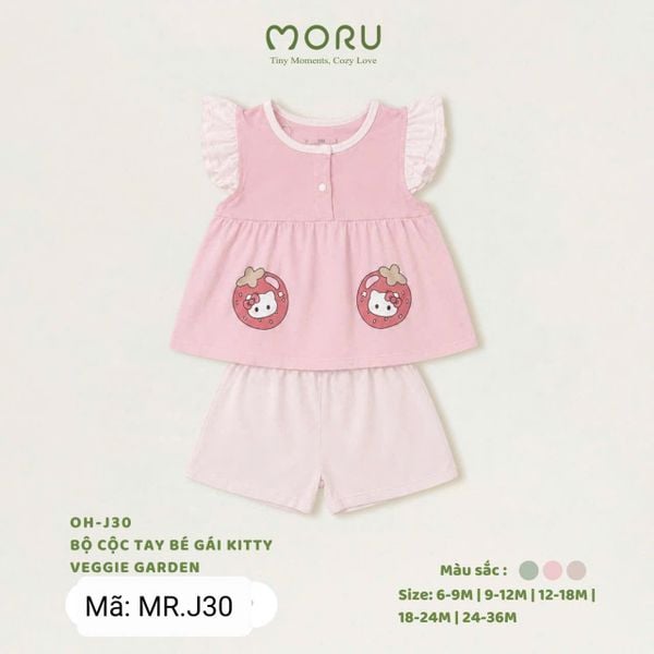  MR.J30 _ Bộ thun ngắn tay cho bé từ 9-36 tháng chất thun bamboo mềm mịn _ Beekids 