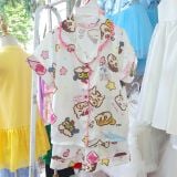  DB59 _ Bộ pijama đùi cho bé gái chất lụa latin mềm mịn hoạ tiết hoạt hình dễ thương _ Beekids 