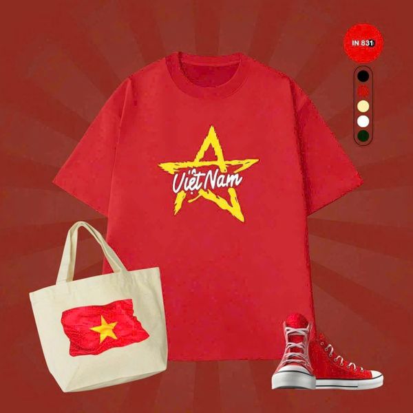  A66 _ Áo thun Việt Nam cho bé và gia đình chất cotton 4 chiều mềm mát _ Beekids 