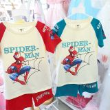  S93 _ Bộ thun lửng bé trai họa tiết Spiderman chất cotton 4 chiều mềm mát _ Beekids 