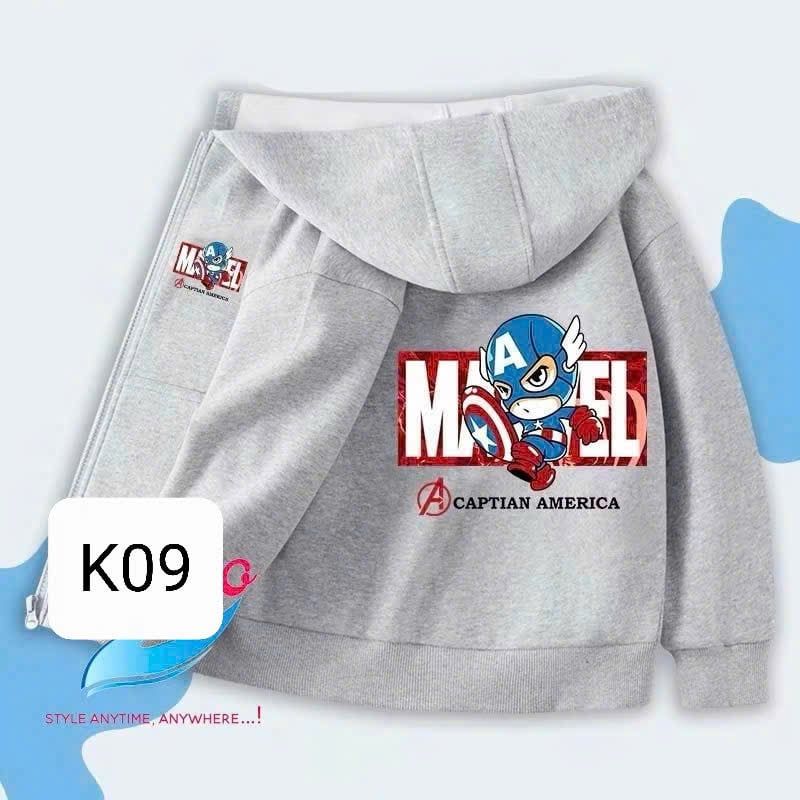  K09 _ Áo khoác bé trai họa tiết Marvel cool ngầu chất cotton mềm mịn _ Beekids 