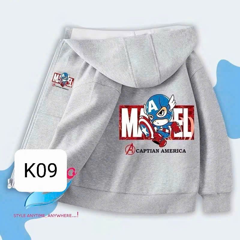  K09 _ Áo khoác bé trai họa tiết Marvel cool ngầu chất cotton mềm mịn _ Beekids 