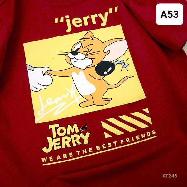 A53 _ Áo thun cho bé họa tiết Tom & Jerry chất cotton 4 chiều mịn mát _ Beekids 