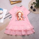  D63 _ Đầm thun bé gái lai phối voan 2 tầng xinh xắn _ Beekids 