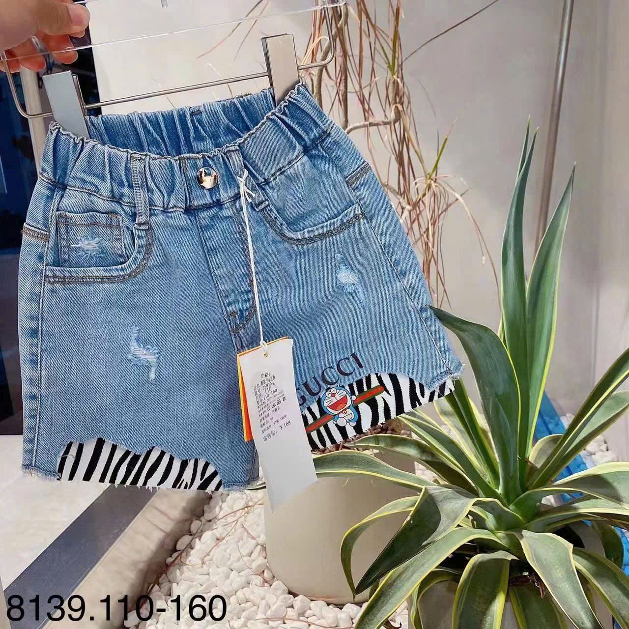  Q46 _ Quần short jean co giãn cho bé gái phong cách thời trang Hàn Quốc _ Beekids 
