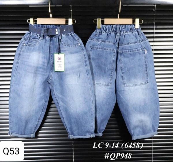  Q53 _ Quần jean baggy cho bé từ 20kg đến 35kg chất jean cotton mềm mại _Beekids 