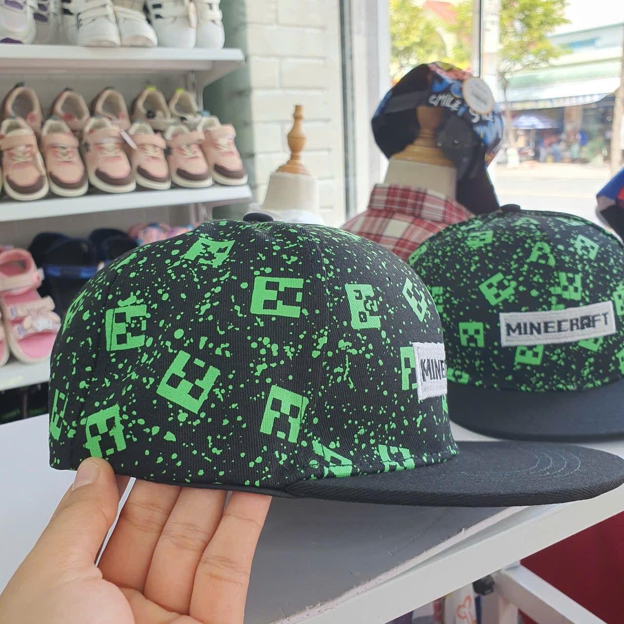  N03 _ Mũ bóng chày cho bé trai và bé gái chữ Minecraft phong cách hip hop _ Beekids 