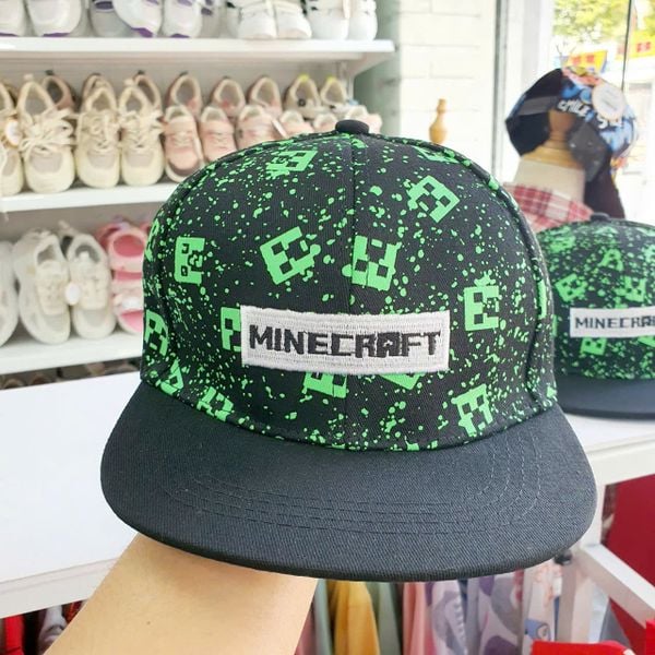  N03 _ Mũ bóng chày cho bé trai và bé gái chữ Minecraft phong cách hip hop _ Beekids 