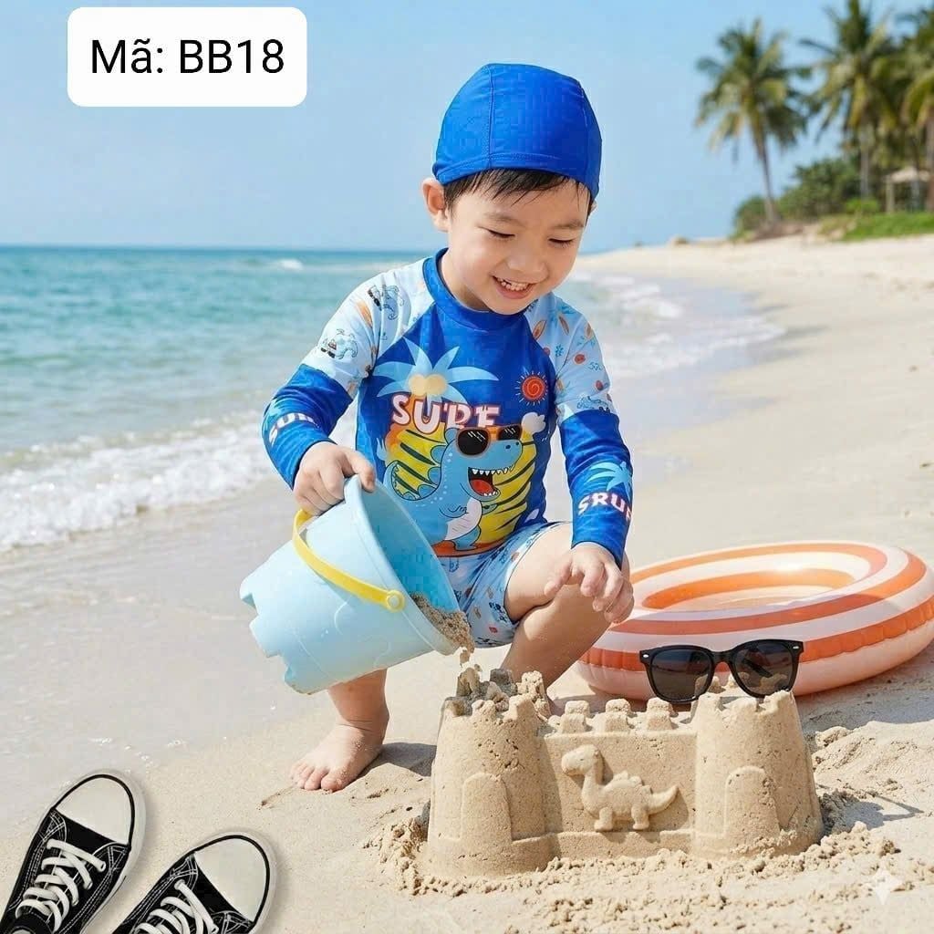 BB18 _ Đồ bơi cho bé trai họa tiết hoạt hình dễ thương _ Beekids 