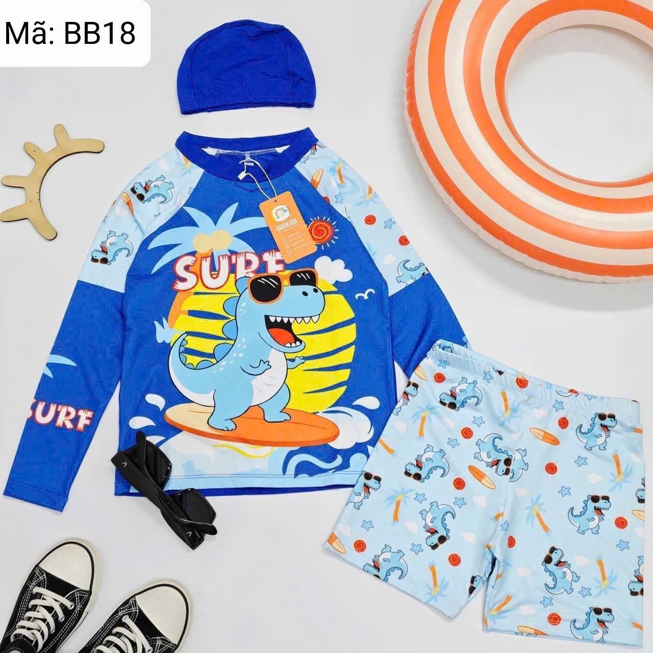  BB18 _ Đồ bơi cho bé trai họa tiết hoạt hình dễ thương _ Beekids 