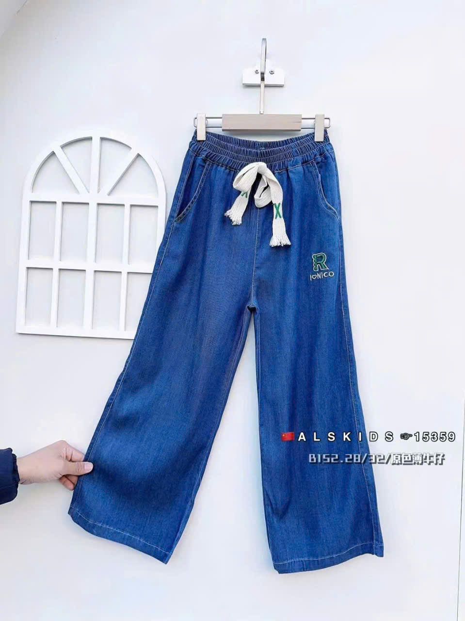  Q38 _ Quần jean giấy ống suông cho bé gái từ 24kg đến 45kg _ Beekids 