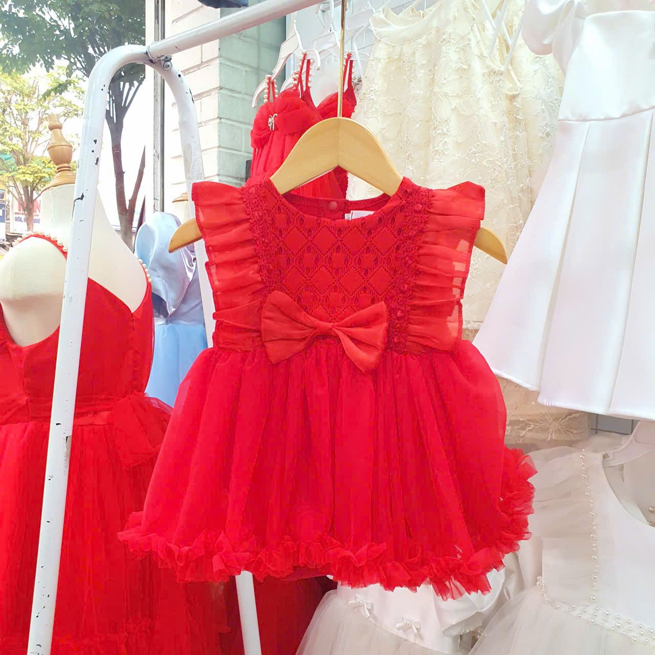  CC09 _ Đầm body công chúa cho bé từ 4kg đến 12kg siêu mềm mịn dễ thương _ Beekids 