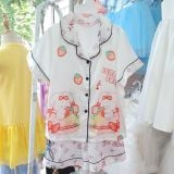  DB59 _ Bộ pijama đùi cho bé gái chất lụa latin mềm mịn hoạ tiết hoạt hình dễ thương _ Beekids 