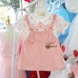  D54 _ Váy bé gái giả yếm chất mềm mịn mát cho bé từ 7-14kg _ Beekids 