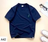  A42 _ Áo thun trơn cho bé trai và bé gái thêu hình Polo chất cotton 4 chiều mềm mịn mát _ Beekids 