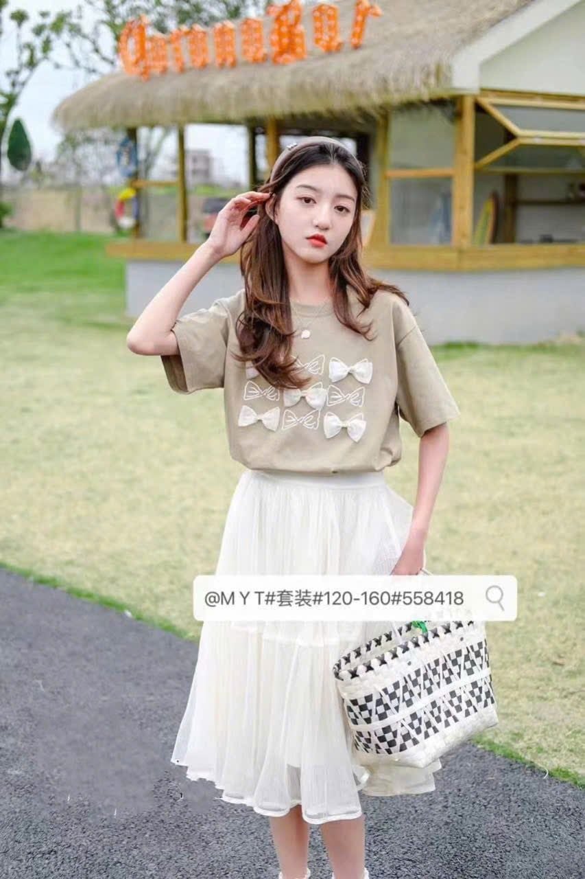  S71 _ Set bé gái phong cách thời trang Hàn Quốc dễ thương _ Beekids 