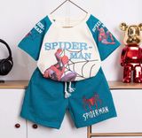  S93 _ Bộ thun lửng bé trai họa tiết Spiderman chất cotton 4 chiều mềm mát _ Beekids 