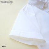  A38 _ Áo sơ mi trắng ngắn tay cho bé trai chất cotton mềm mịn mát _ Beekids 