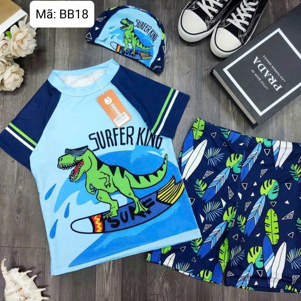  BB18 _ Đồ bơi cho bé trai họa tiết hoạt hình dễ thương _ Beekids 