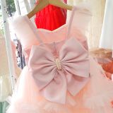  CC15 _ Đầm công chúa thiết kế cho bé mặc đi lễ tiệc tay con nơ giữa ngang eo_ Beekids 