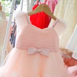  CC15 _ Đầm công chúa thiết kế cho bé mặc đi lễ tiệc tay con nơ giữa ngang eo_ Beekids 