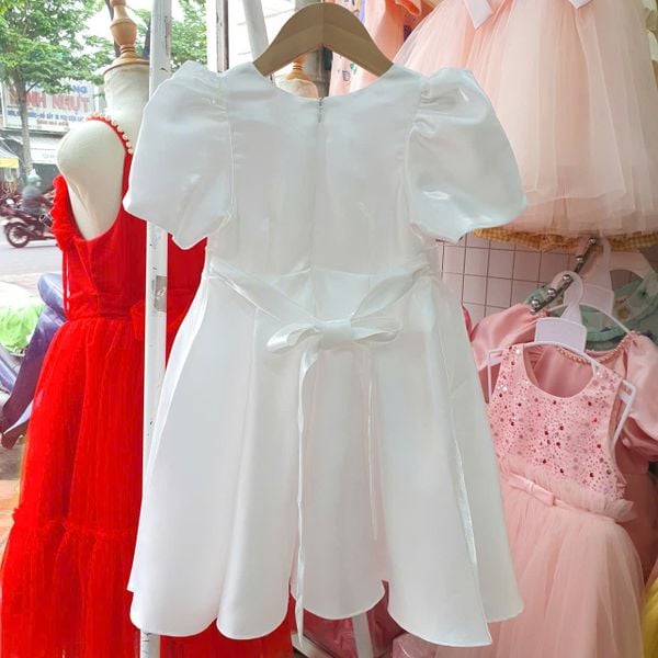  CC21 _ Đầm công chúa thiết kế nơ hoa ngang eo điệu đà cho bé mặc đi lễ tiệc_ Beekids 