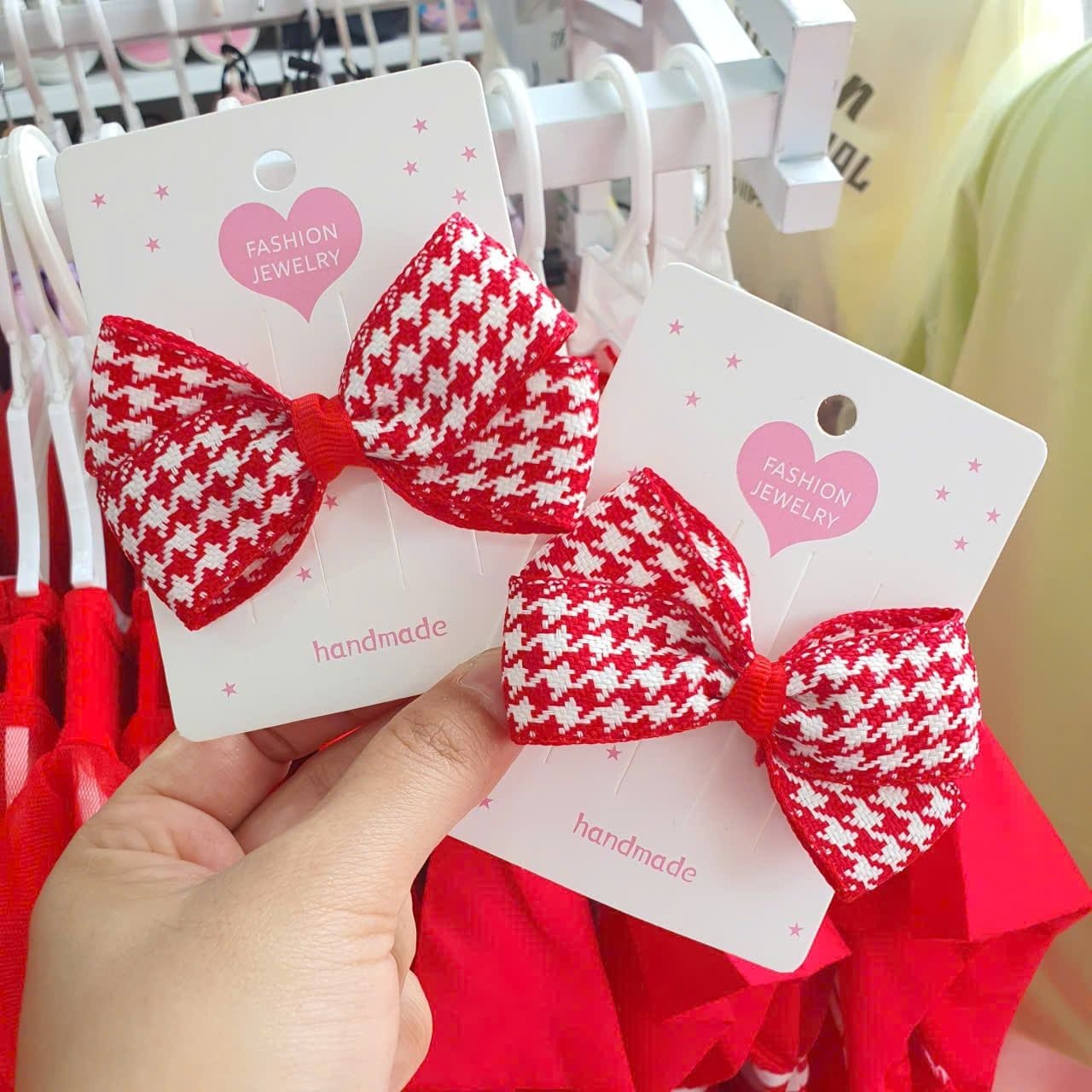  T10 _ Kẹp tóc nơ Noel, giáng sinh, và Tết đến cho bé gái _ Beekids 