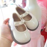 GI31 _ Giày búp bê da mềm quai đính ngọc trai đính nơ xinh xắn _ Beekids 