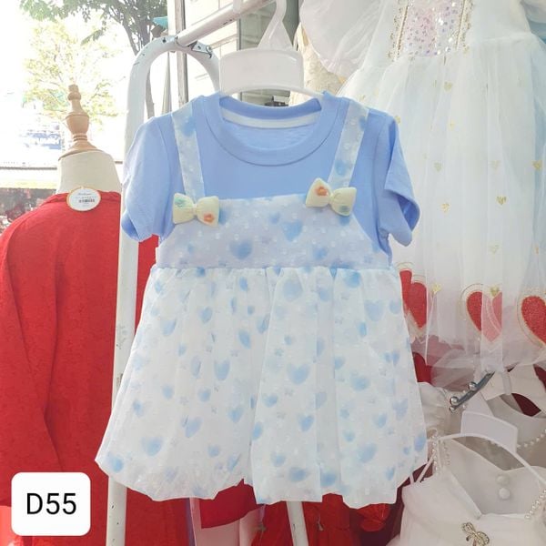  D55 _ Đầm yếm bé gái từ 7kg đến 12kg dễ thương chất mềm mại _ Beekids 