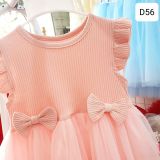  D56 _ Đầm bé gái đính nơ bướm xinh xắn chất mềm mịn mát _ Beekids 