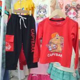  DB36 _ Bộ thun dài tay bé trai mặc ngủ họa tiết Capybara vô cùng dễ thương _ Beekids 