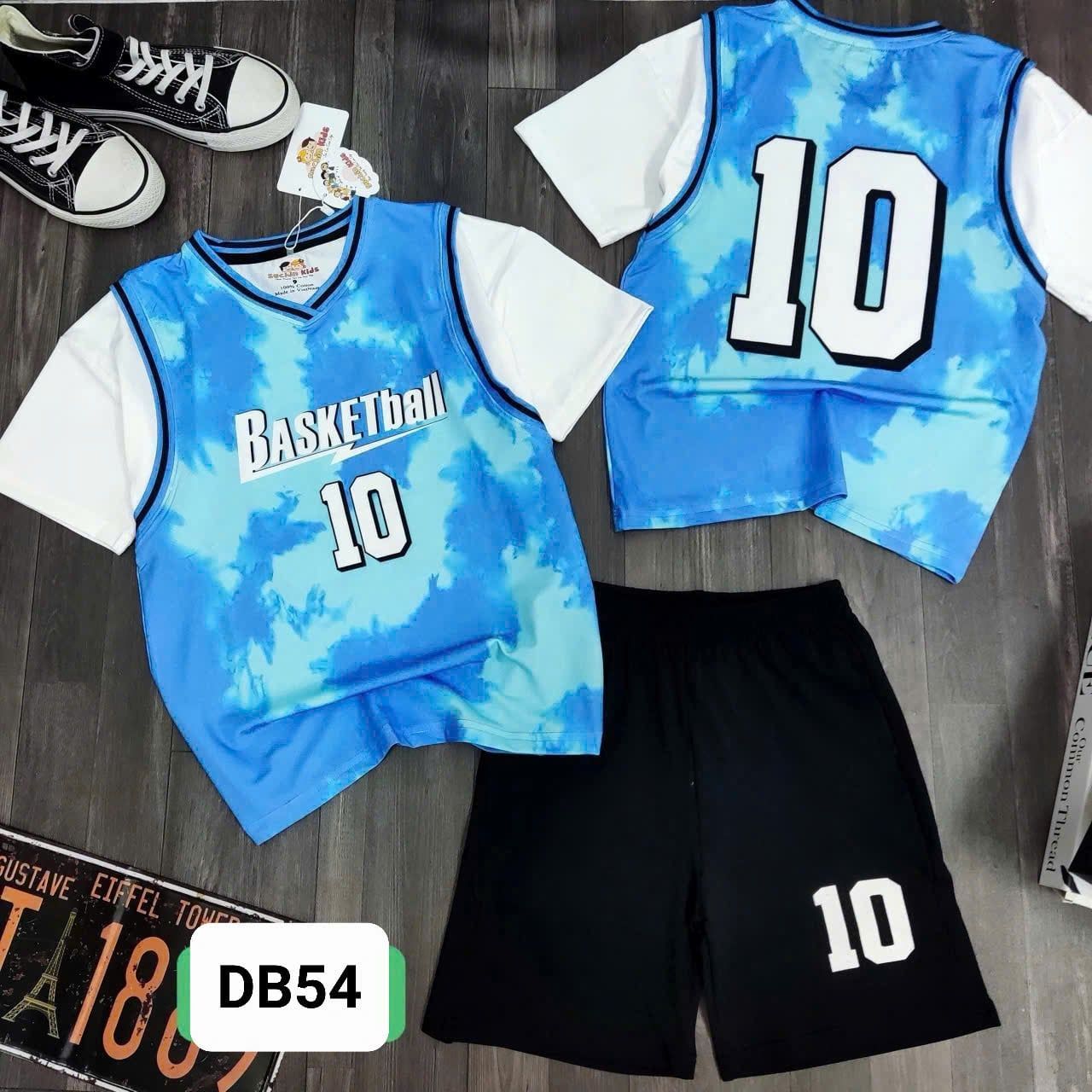  DB54 _ Bộ thể thao mềm mát cho bé trai và bé gái chất thun lỗ mịn mềm _ Beekids 