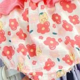  S51 _ Bộ bodysuit cho bé gái áo 2 dây in hoa kèm mũ xinh xắn _ Beekids 