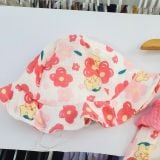  S51 _ Bộ bodysuit cho bé gái áo 2 dây in hoa kèm mũ xinh xắn _ Beekids 