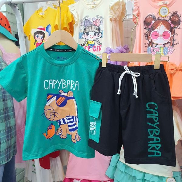  DB52 _ Đồ bộ cotton cho bé trai họa tiết hoạt hình siêu dễ thương _ Beekids 